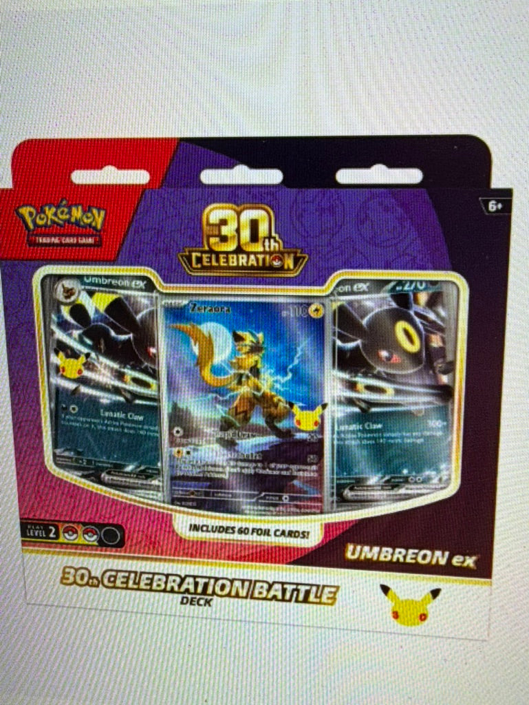 CELEBRATIONS 30TH ANNIVERSARY BATTLE DECK ESPEON/UMBREOK *RELEASE 10/30*